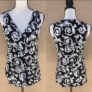 White House Black Market Women Top Blouse Sz M